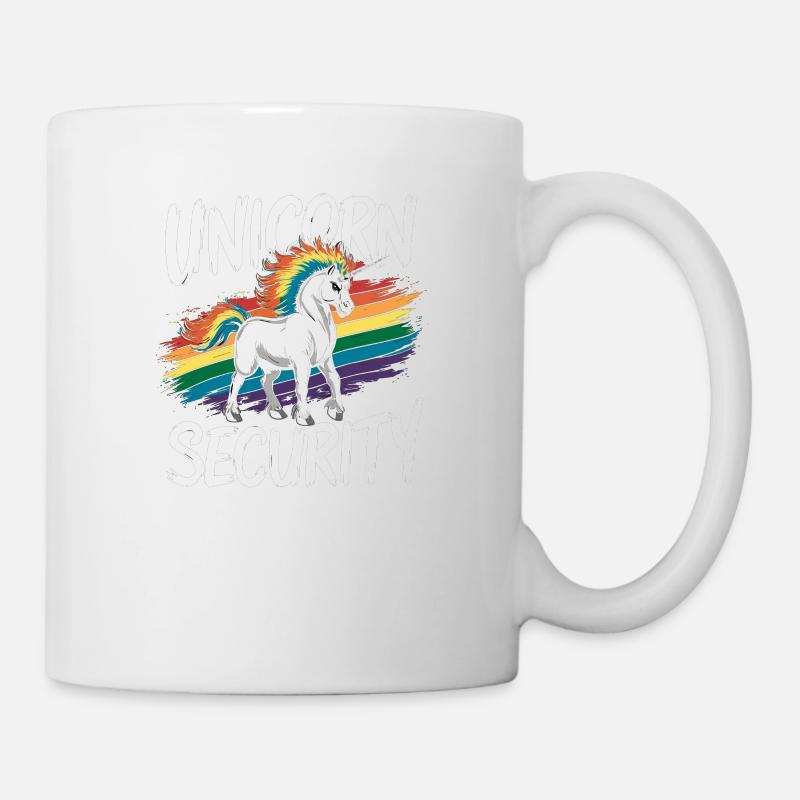 Einhorn Sicherheit Einhorn-Motto Unicorn Security - Tasse - Weiß