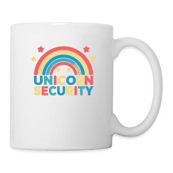 Sécurité des licornes Devise de la licorne Sécurité des licornes - Mug blanc - blanc - Droite