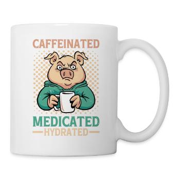 Caffeinated Medicated Hydrated - Mug - white - Right