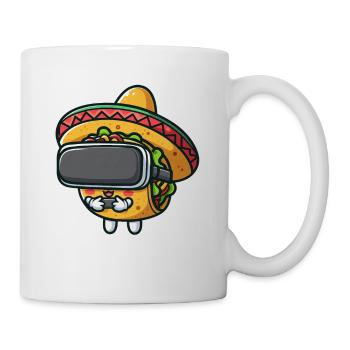 Süßer Taco Fast Food Cartoon VR Virtual Reality Me - Tasse - Weiß - Rechts