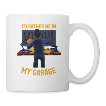 I'd Rather Be In My Garage Automotive Mechanic - Mug - white - Right