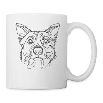 Line Art Australian Cattle Dog - Mug - white - Right