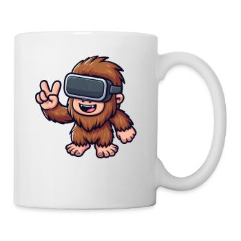 Bigfoot Sasquatch Mignon Bande Dessinée Dessin Animé VR Virtuel - Mug blanc - blanc - Droite