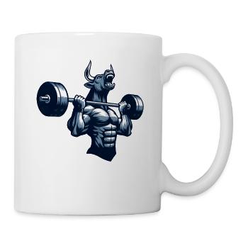 Bull Bull Haltérophilie Haltère Haltère - Mug blanc - blanc - Droite
