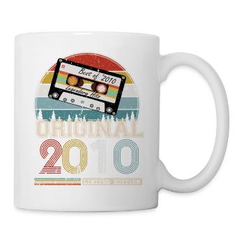 Jahrgang 2010 14 Jahre Jubiläumsgeschenk - Tasse - Weiß - Rechts