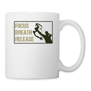 Bogensport Bogenschütze Bogenschießen Pfeil Bogen - Tasse - Weiß - Rechts