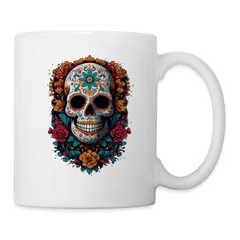 Dia De Muertos Mexico Sugar Skull Skull Design - Mug blanc - blanc - Droite