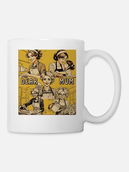 FRAU HAUSARBEIT DEAR MUM - Tasse - Weiß