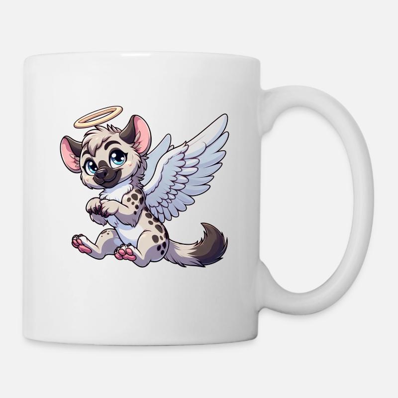 Hyäne Engel Flügel Heiligenschein - Tasse - Weiß