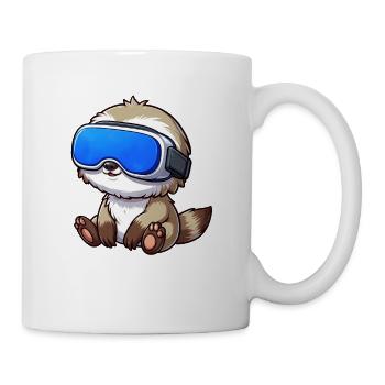 Cute Sloth VR Gamer Virtual Reality Cartoon - Mug - white - Right