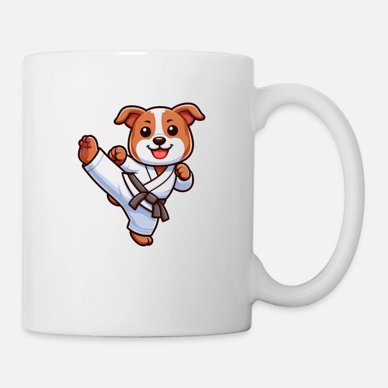 Pitbull Karate Hochtritt Kampfsport Kampfkunst - Tasse - Weiß