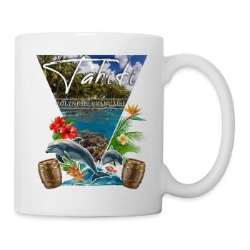 Tahiti Polynésie Française Dauphin - Mug blanc - blanc - Droite