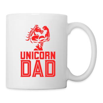 Unicorn Dad Funny Unicorn With Body Muscles Father - Mug - white - Right