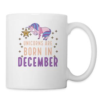 Einhörner werden im Dezember geboren Geburtsmonat Geburtstag - Tasse - Weiß - Rechts