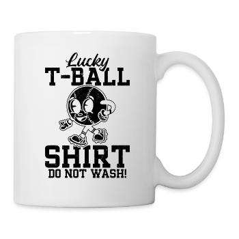 Lucky T-Ball Shirt. Do not wash! - Funny Tee-ball - Tasse - Weiß - Rechts