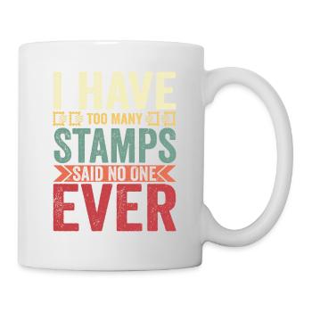 Passion philatélique sans fin : jamais trop de timbres - Mug blanc - blanc - Droite