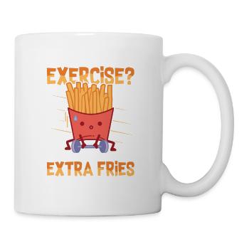Fitness? More Like Fry-tness: My Kind of Workout - Mug - white - Right