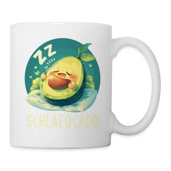 Schlafocado Chemise de nuit officielle - Mug blanc - blanc - Droite