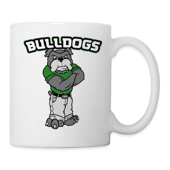 Bulldogge - Tasse - Weiß - Rechts