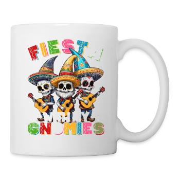 Gnome Zwergen Lustiger Fiesta Mexikanischer - Tasse - Weiß - Rechts