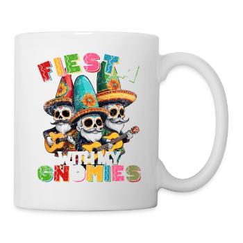 Drôle de fête des gnomes et mexicain - Mug blanc - blanc - Droite