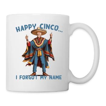 Drôle de président confus Fête mexicaine - Mug blanc - blanc - Droite