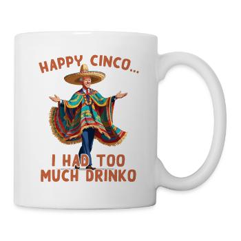 Funny confused president Mexican holiday - Mug - white - Right