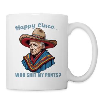 Drôle de président confus Fête mexicaine - Mug blanc - blanc - Droite