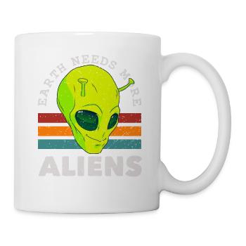 Extraterrestre, OVNI, UAP, Espace, Objet volant spatial - Mug blanc - blanc - Droite