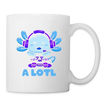 Gaming, Axolotl, Zocken, Videospiel, Einhorn Gamer - Tasse - Weiß - Rechts