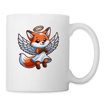 Ailes de bande dessinée Cute Fox Angel - Mug blanc - blanc - Droite