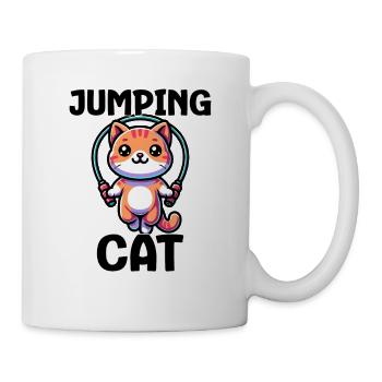 Jumping Cat - Tasse - Weiß - Rechts