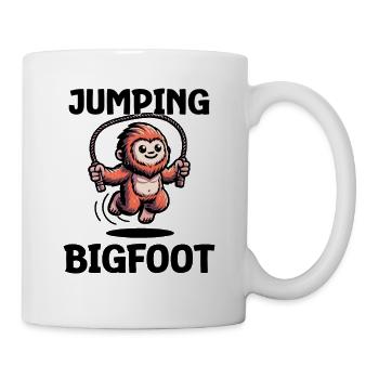 Bigfoot sautant - Mug blanc - blanc - Droite