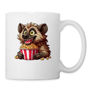 Hyäne Raubtier Popcorn Kinoabend - Tasse - Weiß - Rechts
