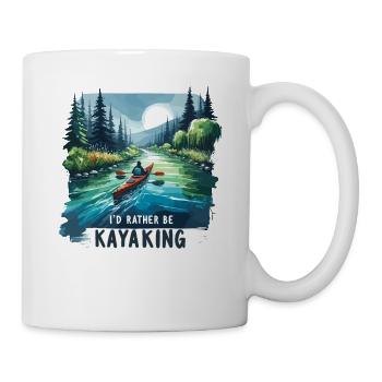 I'd Rather Be Kayaking Kayak Kayaker Paddling - Mug - white - Right