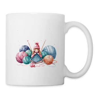 Ich würde lieber stricken Näherin Stricken Stricker - Tasse - Weiß - Rechts