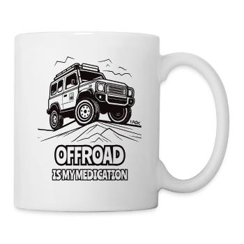 Le véhicule tout-terrain et le tout-terrain sont mon médicament - Mug blanc - blanc - Droite
