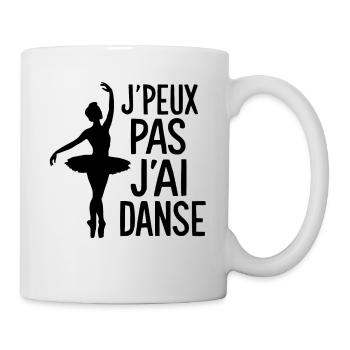 Je peux pas j'ai danse, Cadeau Drôle pour Danseur - Mug blanc - blanc - Droite
