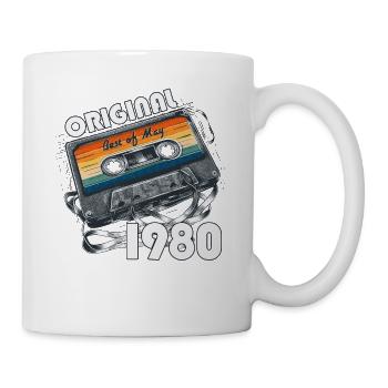 Cassette Mai 1980 Millésime 1980 Anniversaire 1980 - Mug blanc - blanc - Droite