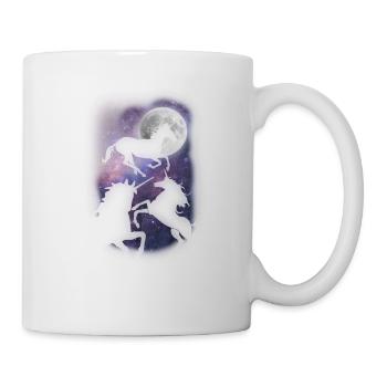 Three Moon Unicorn T-Shirt Magical Rainbow Unicorn - Mug - white - Right