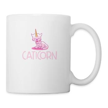 Caticorn Funny Rainbow Cat Unicorn Magical Girl - Mug - white - Right