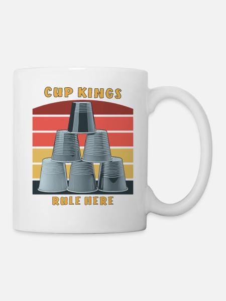 STACKING CUP KINGS RULE HERE - Tasse - Weiß