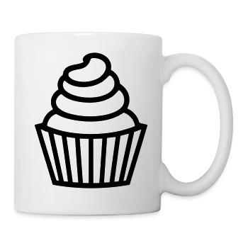 Cupcake - Tasse - Weiß - Rechts