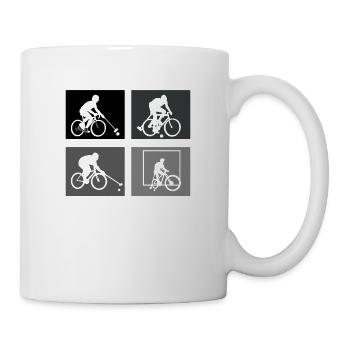 Fahrrad Rad-Polo Radfahrer Polo Zyklus Spiele - Tasse - Weiß - Rechts