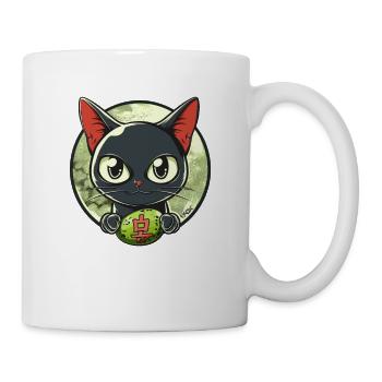 Cute Funny Happy Japanese Cat - Mug - white - Right