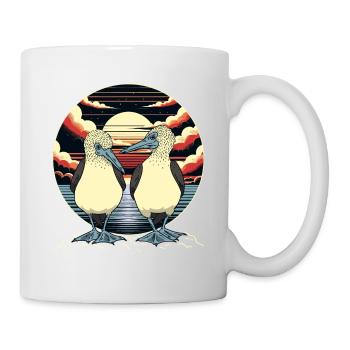 Blue-footed boobies couple - Mug - white - Right
