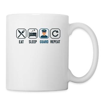 Manger Dormir Garde Policiers Répétitif Corrections - Mug blanc - blanc - Droite