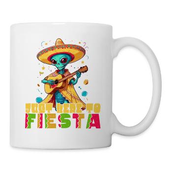 Here for Fiesta funny saying mexican - Mug - white - Right