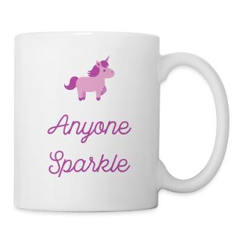 Ne laissez personne ternir votre licorne arc-en-ciel scintillante - Mug blanc - blanc - Droite