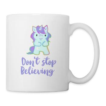 N’arrêtez pas de croire que la licorne magique arc-en-ciel est mignonne - Mug blanc - blanc - Droite